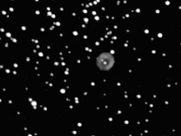 NGC 2438 planetary ring nebula in foreground,
at 3,300 light-years @ mag 10.0