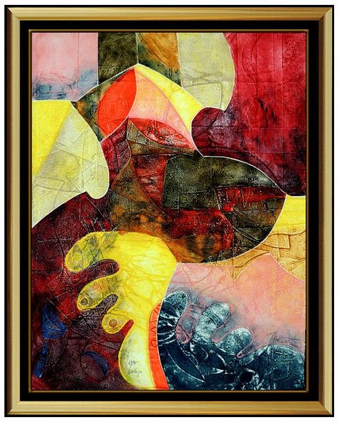 Gerard Fitremann Balthazar Large Abstract Embossed Color Etching Signed