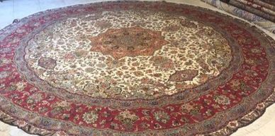Circular Tabriz Persian carpet from Sheba Iranian Carpets Stores