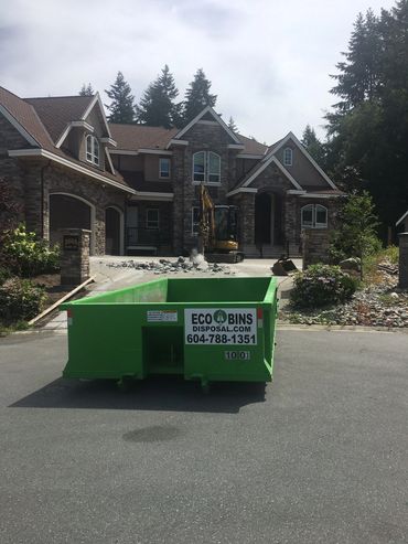 South Surrey Bin rental 12 yd rock box driveway removal concrete removal Mini excavating