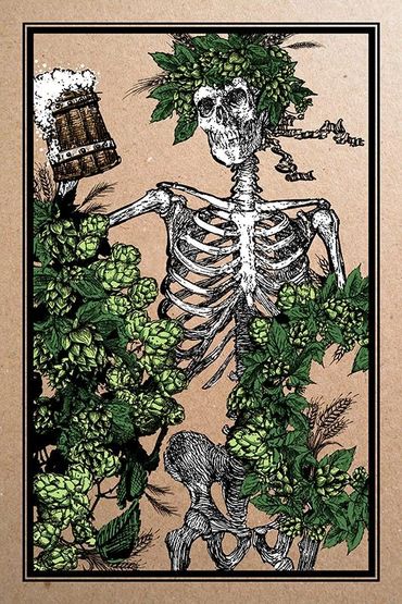 JT Lucchesi RVA Art Print Hop Beer Screens 'n' Suds Beertha