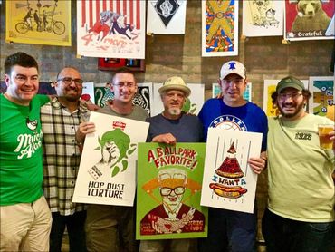 Chris McNamara Jim Pollock Lunch Art Print Hop Beer Screens 'n' Suds at Links Taproom in Chicago