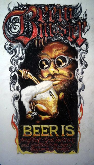 AJ Masthay Screens 'n' Suds - Art Hop Beer Print