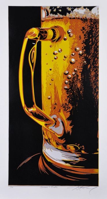 AJ Masthay Screens 'n' Suds - Art Hop Beer Print