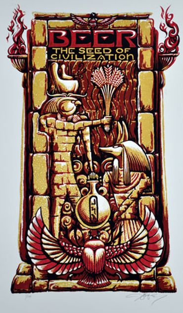 AJ Masthay Screens 'n' Suds - Art Hop Beer Print