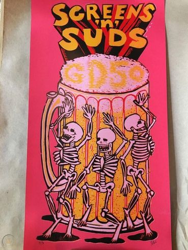 Jim Pollock Screens 'n' Suds - Art Hop Beer Print