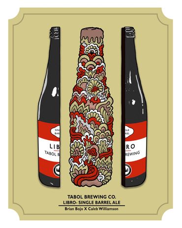 Brian Bojo Screens 'n' Suds - Art Hop Beer Print