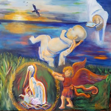 #trinity #mural #painting #acrylicpainting #church #publicart #maranatha #puertorico