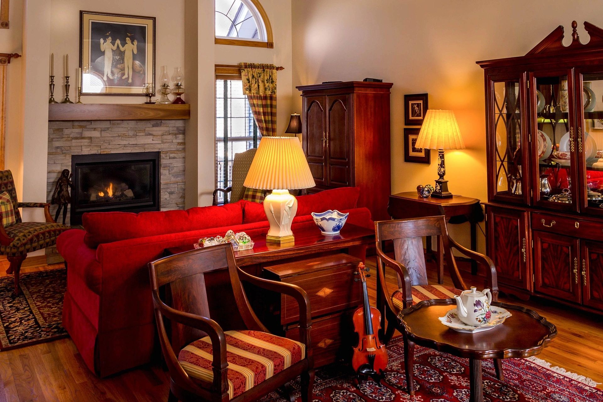 Antique furniture refinishing and restoration.