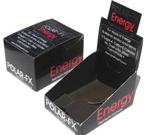 black display shipping box, display box for energy drink
