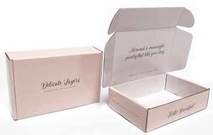 pink subscription mailer shipping box