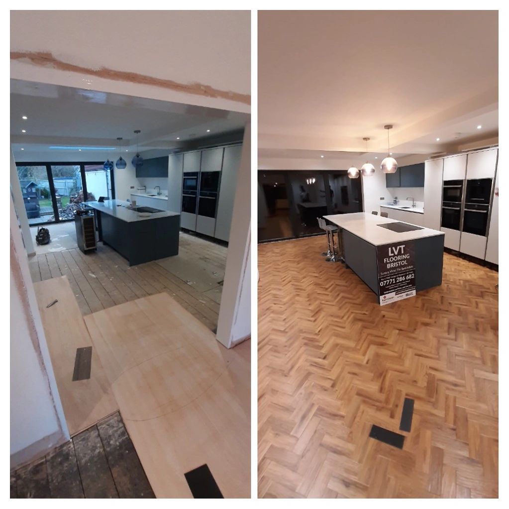 KARNDEAN PARQUET FITTING HERRINGBONE FLOORING BRISTOL