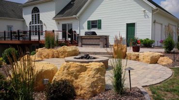 Walls, Firepits, Landscape Lighting,Outdoor fireplaces, Water Features, Retaining Wall Repair