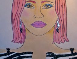 Make-Up Girls® fabulous looks with custom earring design, custom hair color and lipstick blend.