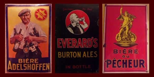 We buy old porcelain signs advertising biere and ale. Email jefflebo@aol.com for more info.
