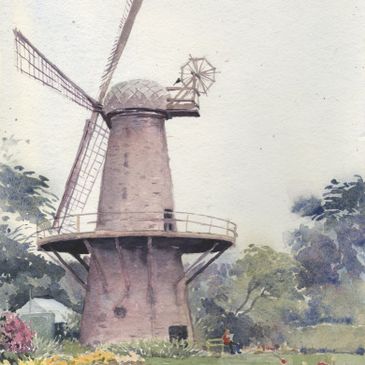 San Francisco Golden Gate Park-Queen Wilhelmina's Windmill