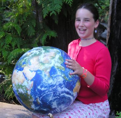 Earth replicas are made with NASA's Blue Marble project and show Earth from space.