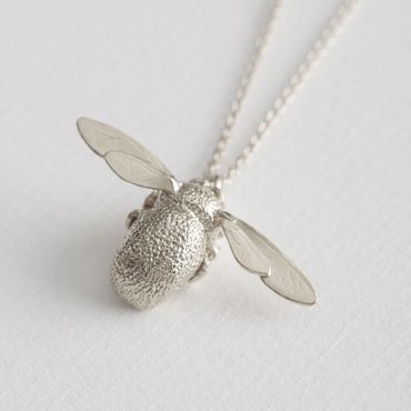 Silver Bumblebee Necklace by Alex Monroe