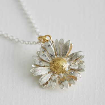 Silver Daisy Pendant by Alex Monroe