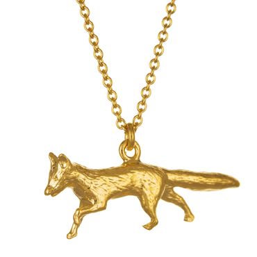 Gold Plated Silver Fox Pendant by Alex Monroe