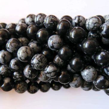 Obsidian, Snowflake Obsidian, Semi-Precious Stone, Gemstones, Crystal Healing, Custom Jewelry