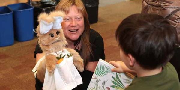 Penny's Puppet Productions loves the interaction after the puppet show with our meet and great time.