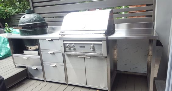 Custom stainless steel BBQ unit
