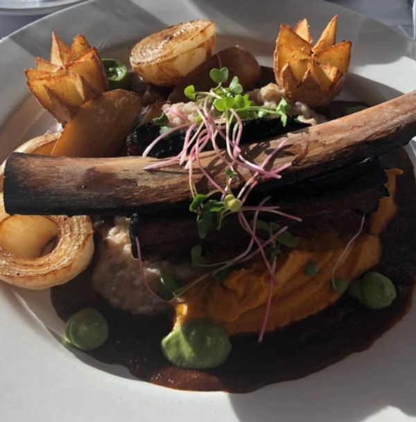 Punta Morro Hotel and Restaurant, Ensenada, Mexico
Ribs with pumpkin puree