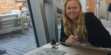 Michele Cahill -Pet Portrait Fun Live Sketching