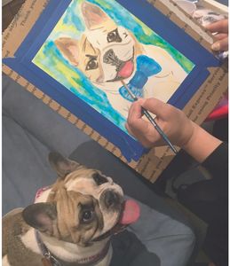Paint and Sip - Pet Portrait Fun party paint your pet at Boris and Horton