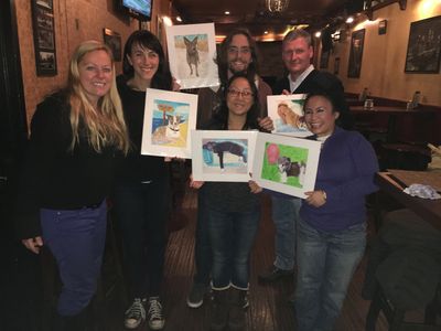 Pet Portrait Fun Paint your Pet Sip and Paint Party in New York City
