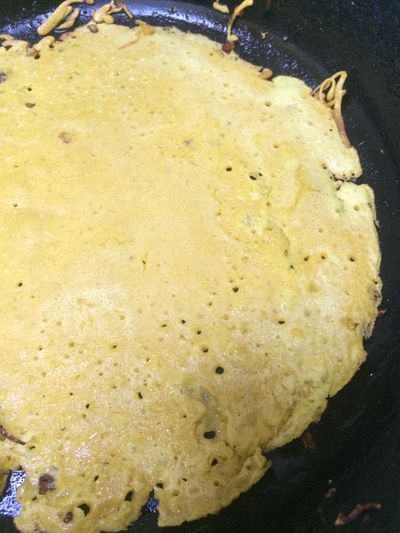 Crispy gram/chickpea flour pancake
