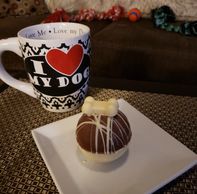 hot chocolate bomb pet bone white milk