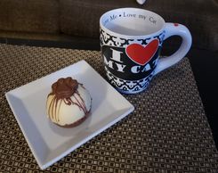 hot chocolate bomb pet paw white milk