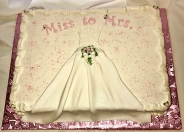"Miss to Mrs" Dress Bridal Shower Cake