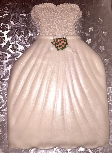 Wedding Dress Bridal Shower Cake