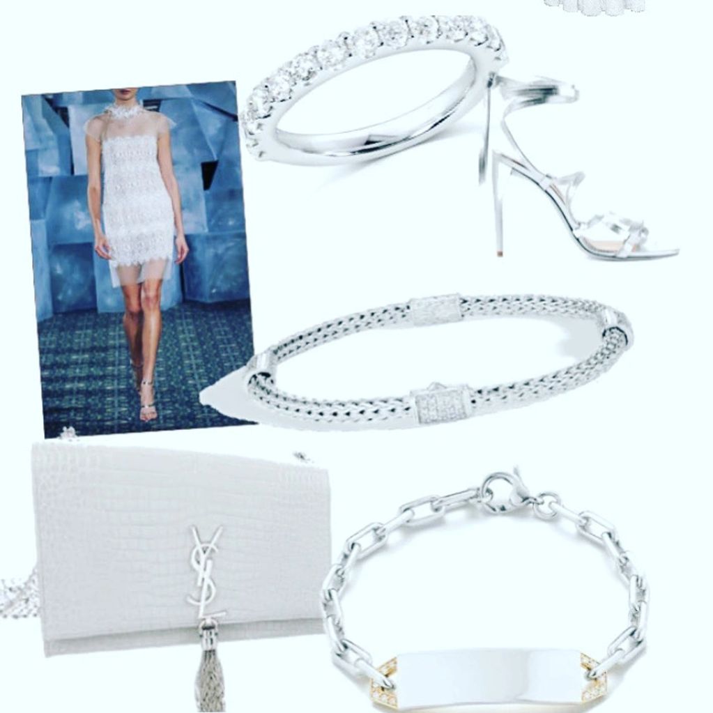 Wedding look Classic chic and girly. Adorned with beautiful jewelry. stearling silver creations