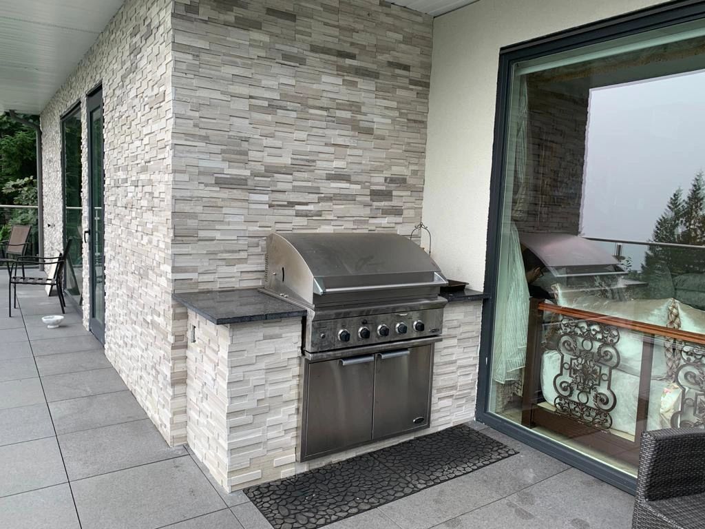 BBQ fixture, Deck, Stone work, Envelope work, Windows installation...