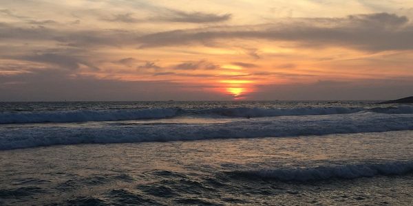 Sunset in Kerala, India.