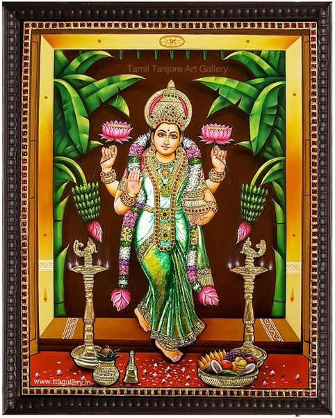 Graha Lakshmi Big Tanjore Painting