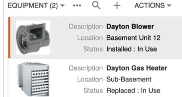 Track Equipment Info