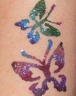 Art on the spot glitter temporary tattoos south eastern ma and RI Middleboro kids birthday parties