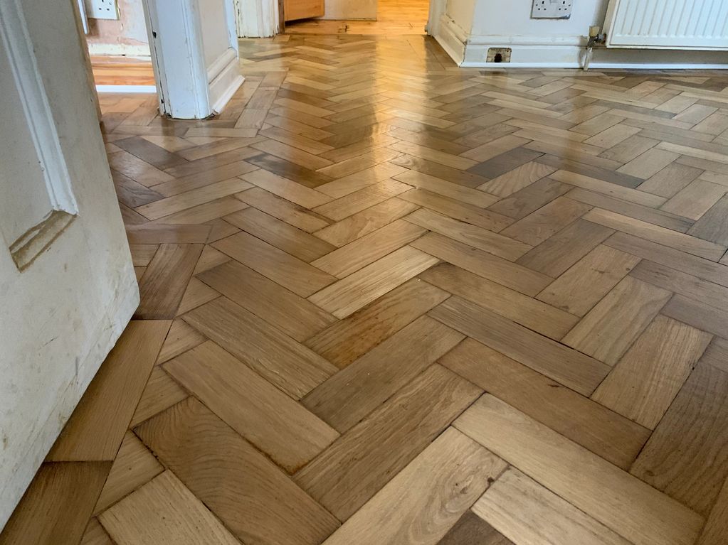 Reclaimed parquet supplied and installed