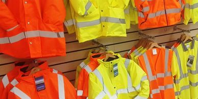 Yellow work jacket, Waterproof Hiviz coat, hivis in alnwick
hiviz polo, Hivis Hoodie.
Safety Shop NE