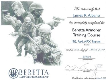 Beretta Armorer 90 series M17 M9 92SF 92G Px4 Storm APX CPX 1301 shotgun repair fix firearm