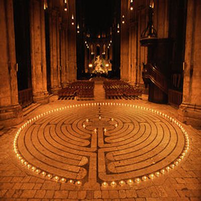 Labyrinth floor of Chartres Cathedral Chartres France