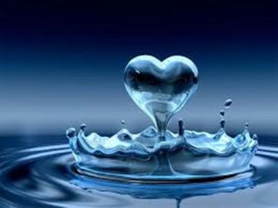 Blue water heart
