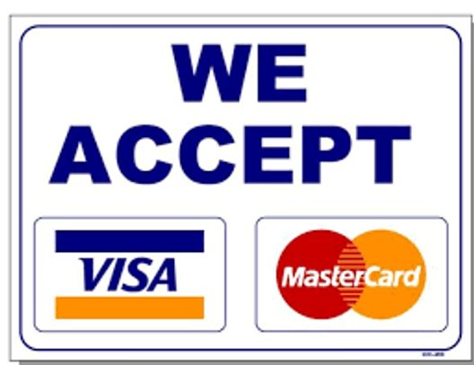 Payments, Credit Cards Accepted