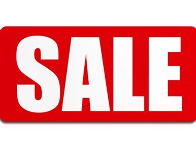 Sale on commercial waste services from wilrose, red sale sign.