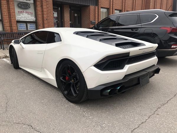 white car with window tint